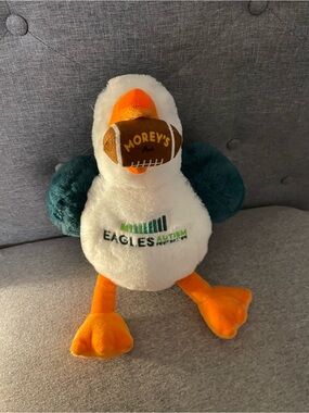 Eagles Plush Bird with Football - White, Teal & Orange